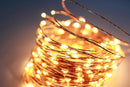 66Ft 200leds Waterproof Copper Wire Starry String Fairy Lights Bendable and Flexible Perfect DIY for Bedroom | Tapestry | Wedding | Party |Christmas|Garden | Indoor | Outdoor Wall Decor-Warm White
