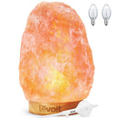 Levoit Kana Himalayan/Hymilain Sea, Pink Crystal Salt Rock Lamp, Night Light, Real Rubber Wood Base, Dimmable Touch Switch, Holiday Gift (ETL Certified, 2 Extra Bulbs),