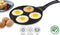 Gourmia GPA9540 Smiley Face Pancake Pan – Fun 7 Emoji Mini Pancake and Flapjack Maker – Die Cast Aluminum, Double Layer Nonstick Coating – Cool-to-Touch Handle