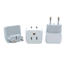 Ceptics CT-9C USA to Most of Europe Travel Adapter Plug - Type C (3 Pack) - Dual Inputs - Ultra Compact (Does Not Convert Voltage)