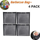 Haudrey BBQ Grill Mesh Bag Non-Stick BBQ Baked Bag Grilling Baking Reusable and Easy to Clean Non-Stick Mesh Grilling Bag for Outdoor Picnic Tool (4 Pack)