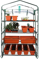 Worth 5 Tier Mini Greenhouse with Clear Polyethylene Cover, 27" Long x 19" Wide x 75" High Garden Green House