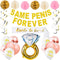 TMCCE Bachelorette Party Decorations Bridal Shower Supplies Bride to be kit - Same Forever Banner,Sash,Engagement Ring Balloon,Pom Poms Flowers, Balloons,Swirl