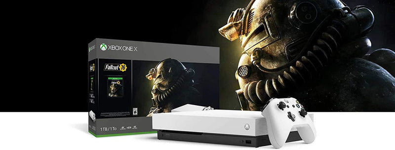 2019 Microsoft Xbox One X Robot White Special Edition 1TB Console (4K Ultra HD Blu-ray) With Wireless Controller And Fallout 76 Game Bundle
