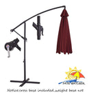 Patio Watcher 10-Feet 8 Ribs 250GSM UV Resistant Polyester Fabric Aluminum Offset Patio Umbrella, Red