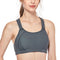 SYROKAN Women's Front Adjustable Lightly Padded Wirefree Racerback High Impact Sports Bra