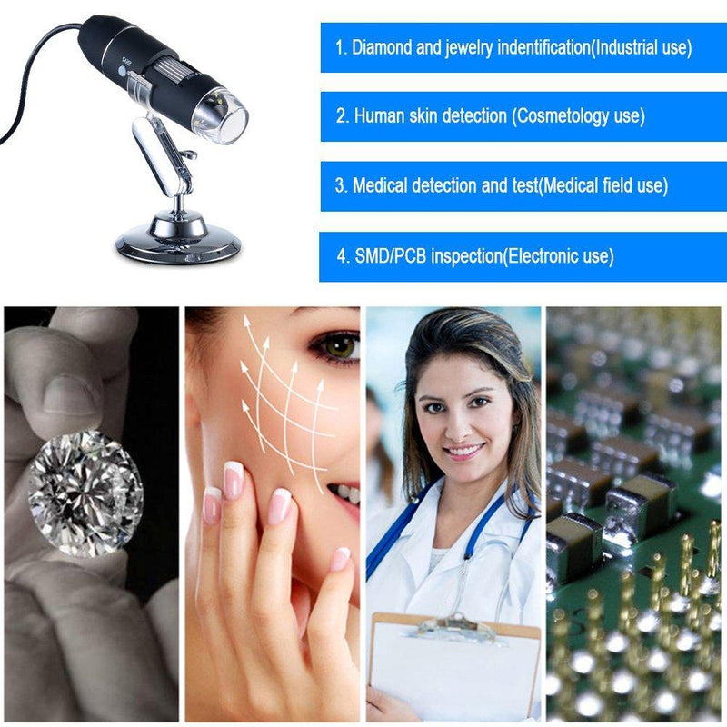 40 to 1000x Magnification Endoscope, Kids Microscope Camera, Coin Magnifier for Computer, Magnifying Scope, Compatible with PC and Phones