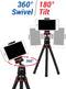 Kizen Phone Tripod with Wireless Remote. Adjustable Camera Stand Holder, Flexible Tripod with Universal Phone Clip.