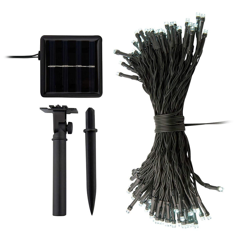 ORA 100 LED Solar Powered String Lights with Automatic Sensor, Black, 55 ft