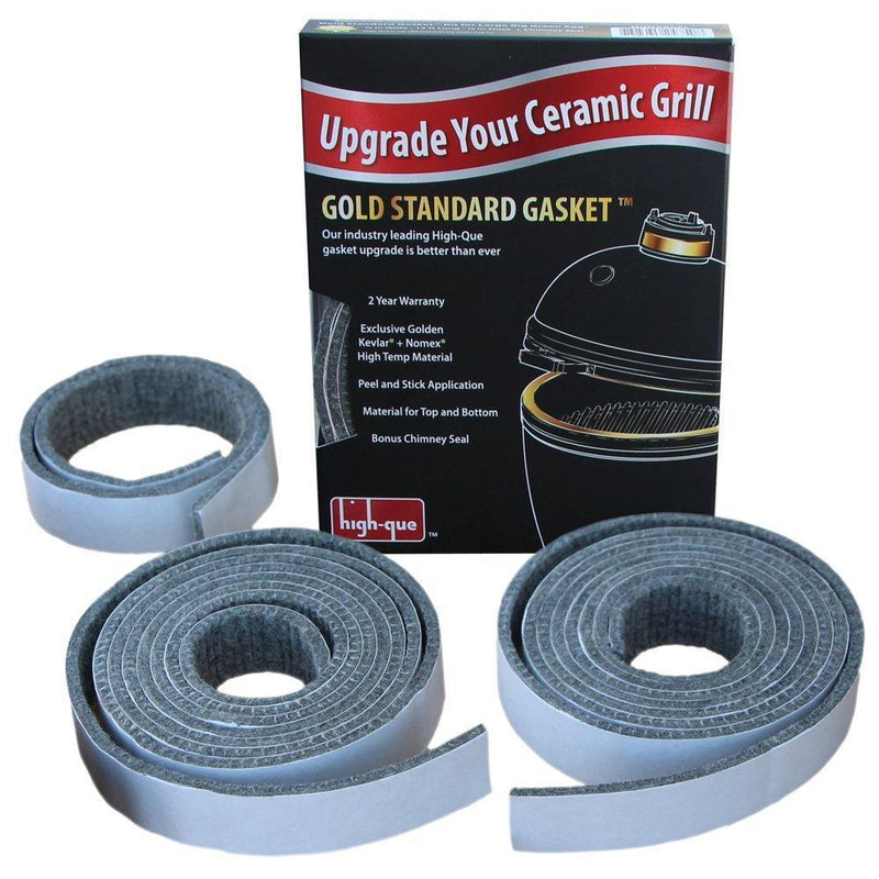 Gold Standard High Heat Gasket with Adhesive for Large Big Green Egg with Kevlar and Nomex - 2yr Warranty