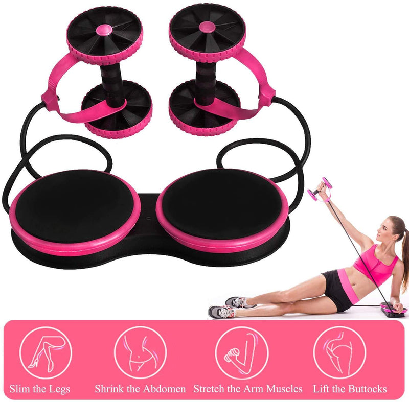 Darhoo Ab Roller Wheel - Ab Wheel Exercise Fitness Equipment - 5-in-1 Multi-Functional Core Ab Workout Abdominal Wheel Machine - Ab Roller Home Gym Equipment for Both Men & Women