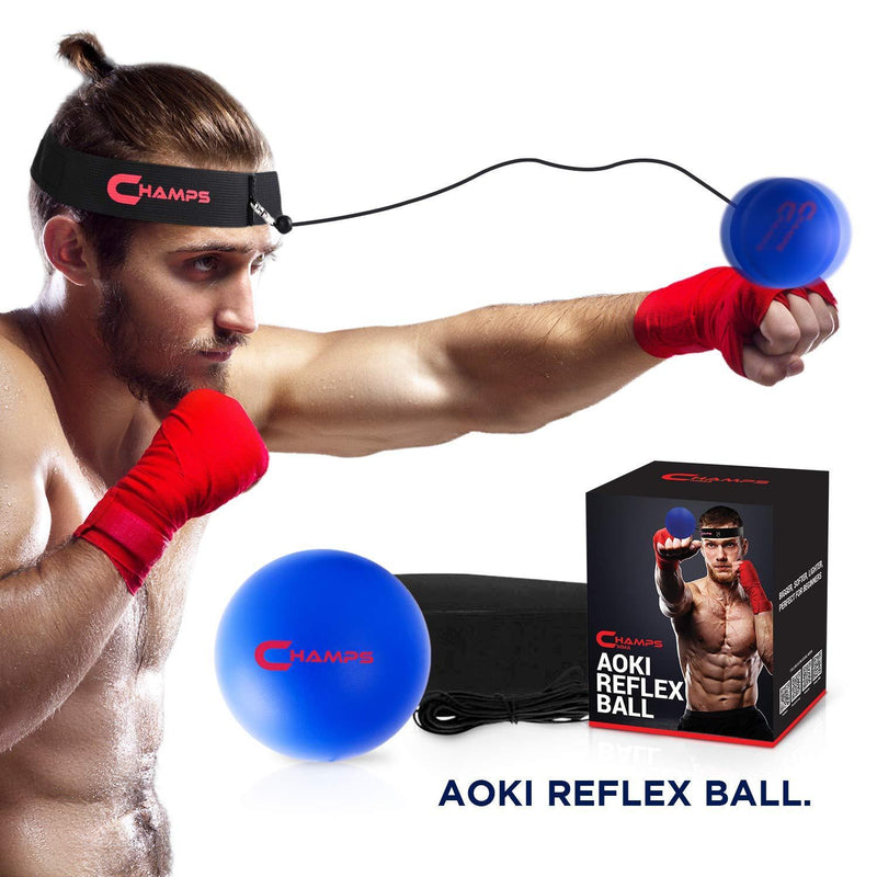 Champs Boxing Reflex Ball Boxing Equipment Fight Speed, MMA Boxing Gear Pro Punching Ball - Great for Reaction Speed and Hand Eye Coordination Training Reflex Bag Alternative …