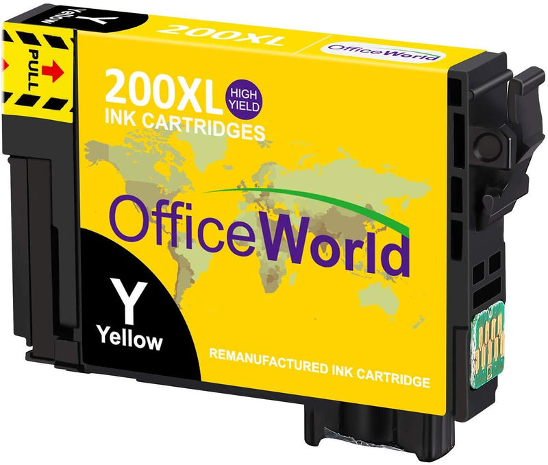 OfficeWorld Remanufactured Ink Cartridge Replacement for Epson 200 XL 200XL T200XL Used for Expression Home XP-200 XP-310 XP-400 XP-410 XP-300, Workforce WF-2520 WF-2540 WF-2530, 5-Pack(2BK/1C/1M/1Y)