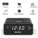 BOCTOP Digital LED Alarm Clock Radio with Sleep Timer FM Radio, 2A USB Charging Port, Dimmer, Snooze for Bedrooms