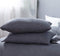 100% Washed Cotton Duvet Cover 3 Piece, Comforter Cover Queen Full Size, Solid Color and Ultra Soft with Zipper Closure, Corner Ties, Simple Bedding Style, Gray by SORMAG