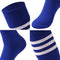 saounisi Unisex Tube Socks Stripe,2 Pairs Knee High Football Soccer Volleyball Baseball Cheerleading Team Socks