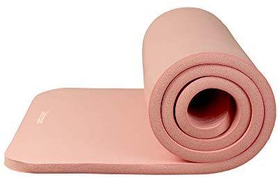 Retrospec Solana Yoga Mat 1" w/ Nylon Strap for Men & Women - Non Slip Exercise Mat for Yoga, Pilates, Stretching, Floor & Fitness Workouts