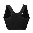 Women's Zip Front Sports Bra Wireless Post-Surgery Bra Active Yoga Sports Bras