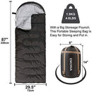 EMONIA Camping Sleeping Bag, 3 Season Waterproof Outdoor Hiking Backpacking Sleeping Bag Perfect for Traveling,Lightweight Portable Envelope Sleeping Bags