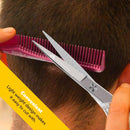 Equinox International Barber & Salon Styling Series - Barber Hair Cutting Scissors/Shears - 6.0" Overall Length - Detachable Finger Rest Stainless Steel