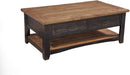 Martin Svensson Home Rustic Coffee Table, Antique Black and Honey Tobacco