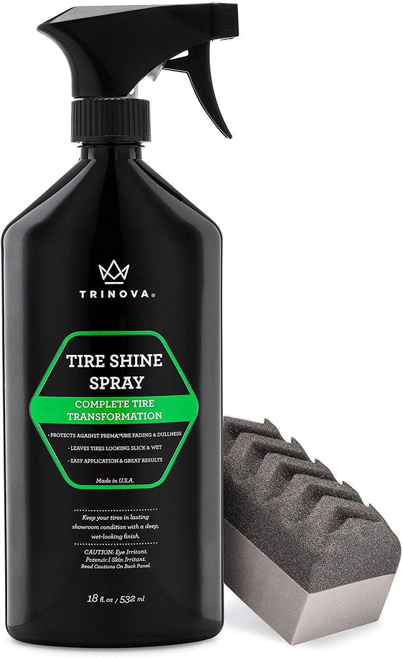 TriNova Tire Shine Gallon Size - Leaves Brilliant Wet Looking Shine, Perfect for Detailer. Best Dressing for Slick Finish on Tires, Rubber, Wheels. Bulk gal 128oz