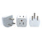 Ceptics CT-9C USA to Most of Europe Travel Adapter Plug - Type C (3 Pack) - Dual Inputs - Ultra Compact (Does Not Convert Voltage)