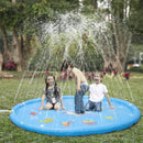 KKONES Sprinkler pad & Splash Play Mat 68" Toddler Water Toys Fun for 1 2 3 4 5 Year Old Boy Girl， Kids Outdoor Party Sprinkler Toy