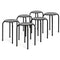 Best Choice Products Set Of 6 Backless Round Top Metal Stools (Black)