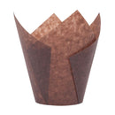 Tulip Cupcake Liners - Brown for Standard Size Cupcakes and Muffins - 120 Pieces per Box - Perfect for Extra Toppings on a Cupcake by Zenlogy