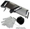 Gramercy Kitchen Co. Adjustable Stainless Steel Mandoline Food Slicer - Comes with One Pair Cut-Resistant Gloves || Vegetable Onion Potato Chip French Fry Julienne Slicer