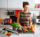 Gramercy Kitchen Co. Adjustable Stainless Steel Mandoline Food Slicer - Comes with One Pair Cut-Resistant Gloves || Vegetable Onion Potato Chip French Fry Julienne Slicer