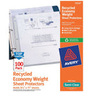 Avery 75539 Top-Load Recycled Polypropylene Sheet Protector, Clear (Box of 100)