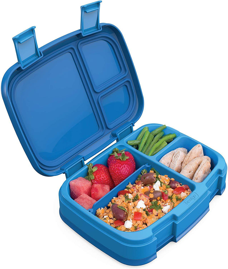 Bentgo Fresh (Blue) – New & Improved Leak-Proof, Versatile 4-Compartment Bento-Style Lunch Box – Ideal for Portion-Control and Balanced Eating On-The-Go – BPA-Free and Food-Safe Materials