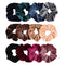 Whaline Macaron Theme Hair Scrunchies, Ice Cream Color Elastic Scrunchy Bobbles Velvet Hair Bands Soft Hair Ties Hair Accessories for Women Kids Girls (12 Colors)