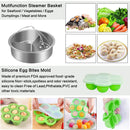 MIBOTE 14 Pcs Accessories Set Compatible with Instant Pot 5,6,8 Qt - Steamer Baskets, Springform Pan, Egg Steamer Rack, Egg Bites Mold, Dish Plate Clip, Kitchen Tong, Oven Mitts, Magnetic Cheat Sheets