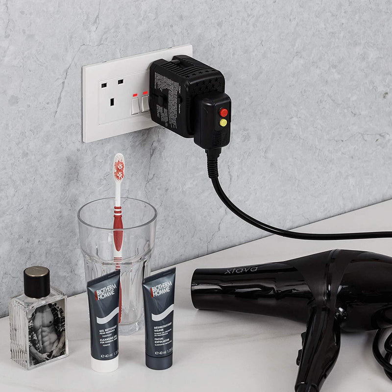 2000W 220V to 110V Converter and Travel Adapter w/2 USB Ports COMBO - Converter Step Down Voltage with Electric Products Like Hair Dry - Universal World Plug Adapter US to UK Europe Over 150 Countries