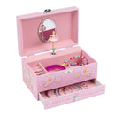 JewelKeeper Girl's Musical Jewelry Storage Box Pullout Drawer, Rainbow Unicorn Design, The Unicorn Tune