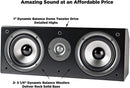 Polk Audio CS1 Series II Center Channel Speaker | Unique Design | Stand Alone or a Complement to Monitor 40, 60, and 70 Speakers | Detachable Grille | Black