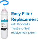 Brondell Circle Reverse Osmosis System, Under Sink, Black – 4 Stage RO Water Designer Chrome Faucet– Quick Change Filter, WQA Gold Seal-Certified