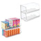 mDesign Extra Large Household Stackable Plastic Food Storage Organizer Bin Basket with Wide Open Front for Kitchen Cabinets, Pantry, Offices, Closets, Bedrooms, Bathrooms - 15" Wide, 6 Pack - Clear