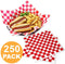 Deli Paper Sheets Sandwich Wrap Paper - 12x12" Food Wrapping Grease Resistant Checkered Liner Papers, Perfect for Restaurants, Barbecues, Picnics, Parties, Kids Meals, Outdoors - 250 Sheets