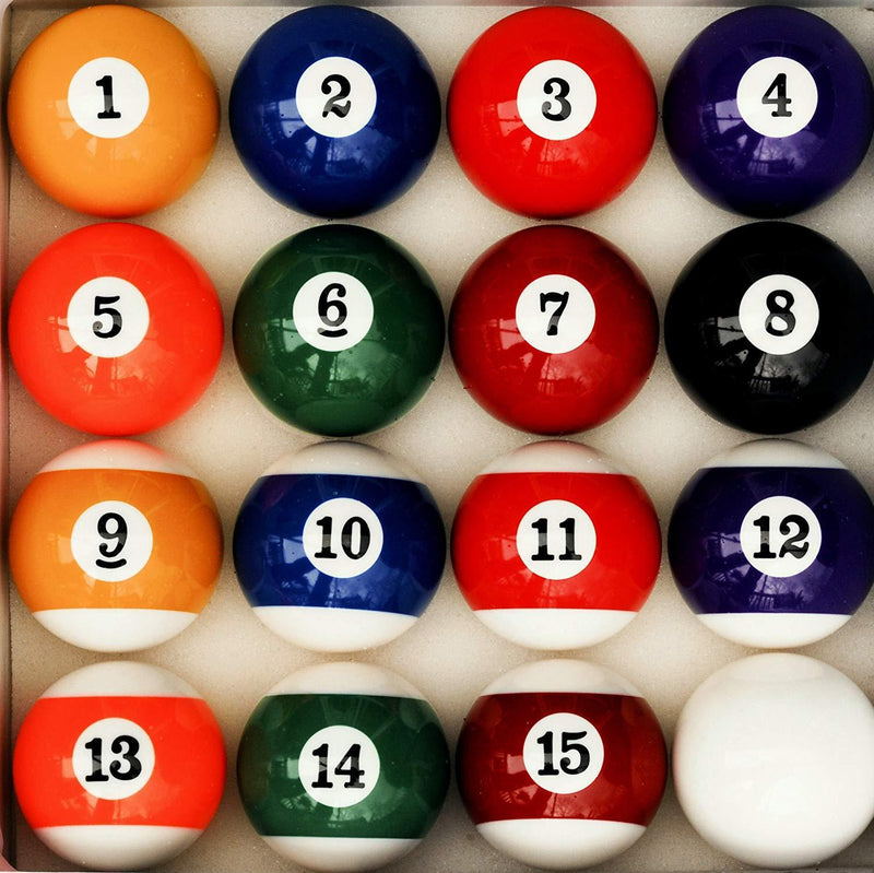 Pool Table Billiard Ball Set, Art Number Style