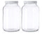 2 Pack - 1 Gallon Mason Jar - Glass Jar Wide Mouth with Airtight Foam Lined Plastic Lid - Safe Mason Jar for Fermenting Kombucha Kefir - Pickling, Storing and Canning - By Kitchentoolz