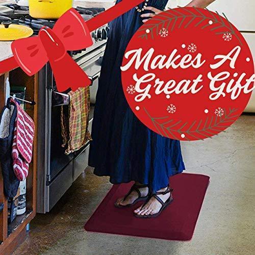 Anti Fatigue Comfort Floor Mat -Commercial Grade Quality Perfect for Standup Desks, Kitchens, and Garages - Relieves Foot, Knee, and Back Pain (20x39x3/4-Inch, Black) by Veracity & Verve