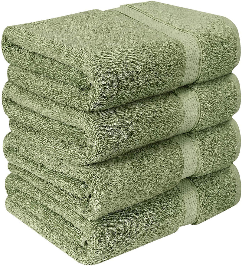 Utopia Towels Premium Bath Towels (Pack of 4, 27 x 54) 100% Ring-Spun Cotton Towel Set for Hotel and Spa, Maximum Softness and Highly Absorbent (Grey)