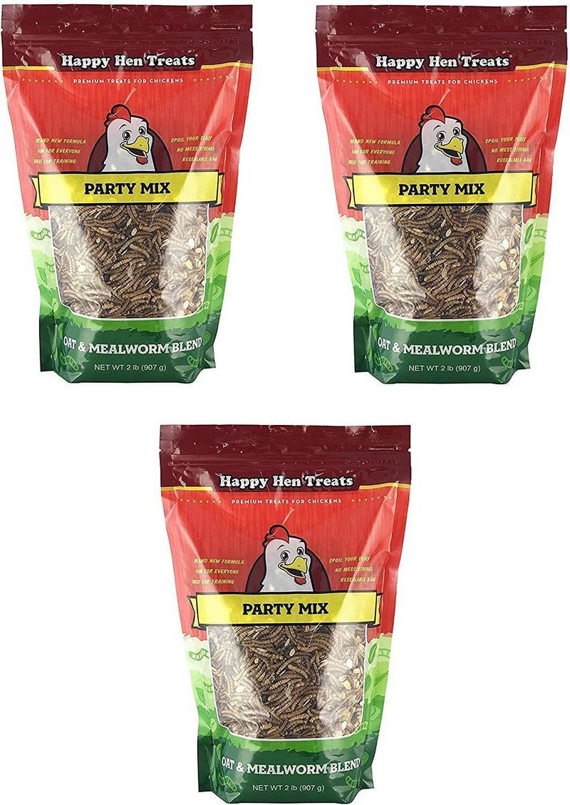 Happy Hen Treats Party Mix Mealworm and Oats, 2-Pound