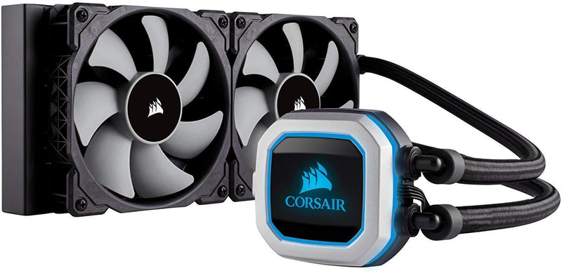 CORSAIR HYDRO Series H115i PRO RGB AIO Liquid CPU Cooler,280mm, Dual ML140 PWM Fans, Intel 115x/2066, AMD AM4