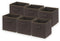 6 Pack - SimpleHouseware Foldable Cube Storage Bin, Black