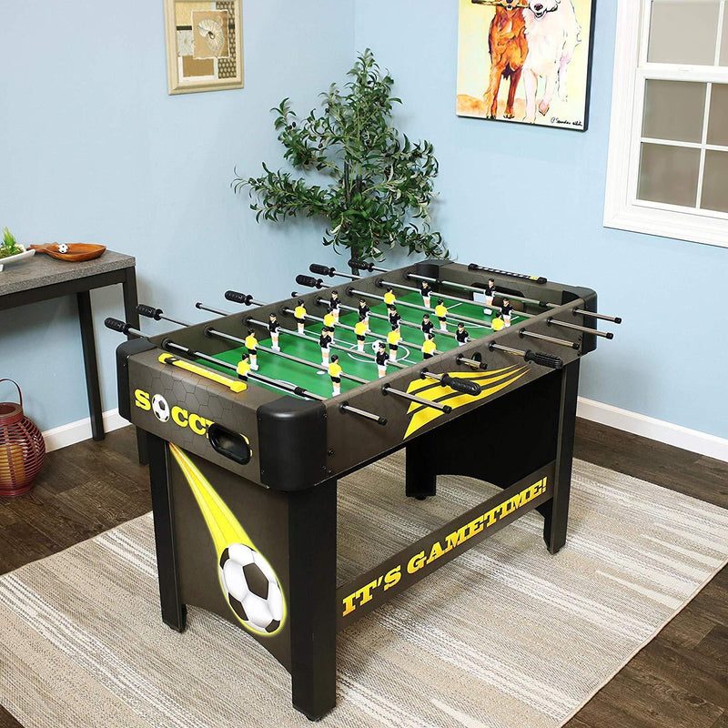 Sunnydaze 48-Inch Indoor Foosball Table - Sports Arcade Table Soccer for Pub, Game Room, Parties, Basement and Table footballn Cave - Indoor Recreational Game Table for Home